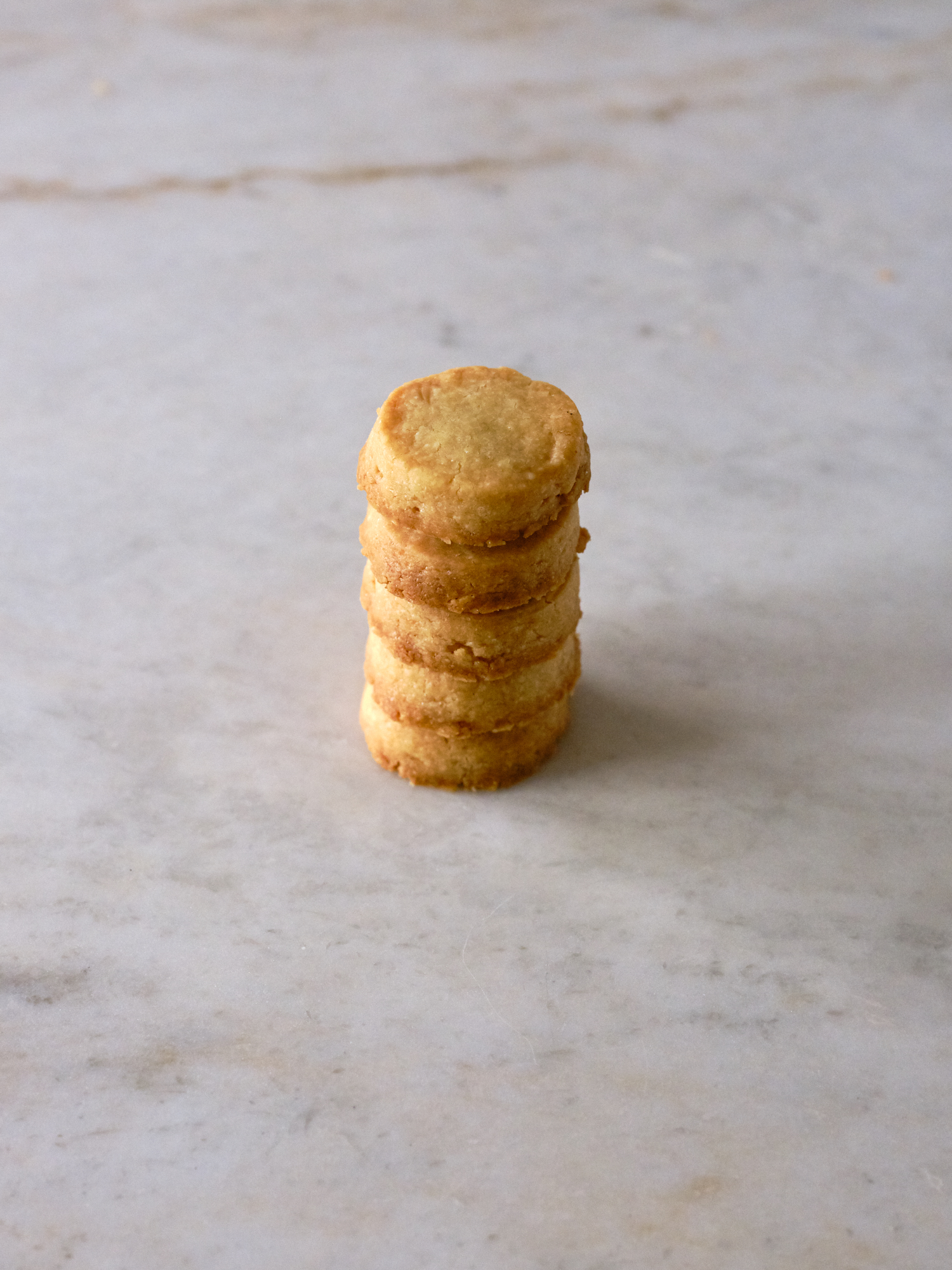 A stack of small shortbreads