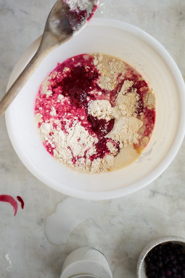 Blueberry Beet Pancakes