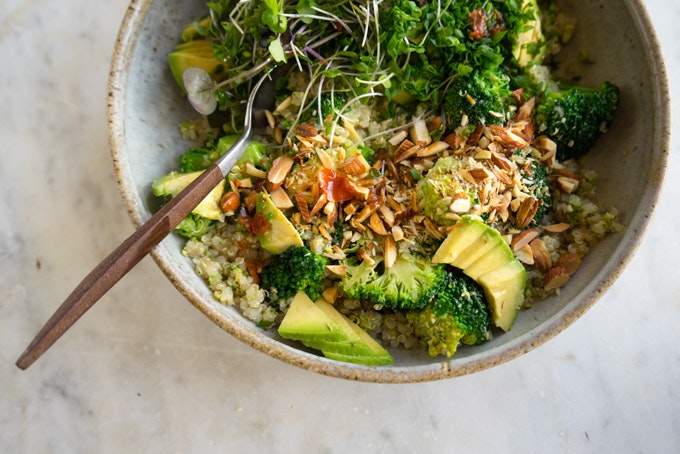 Veganer Double Bowl Broccoli Buddha