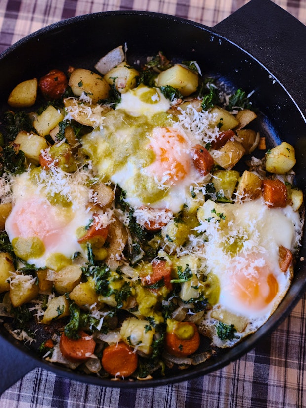 Camp Breakfast Has in a Skillet