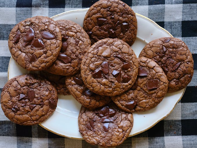 Aran’s Double Chocolate Buckwheat Crinkle Cookies