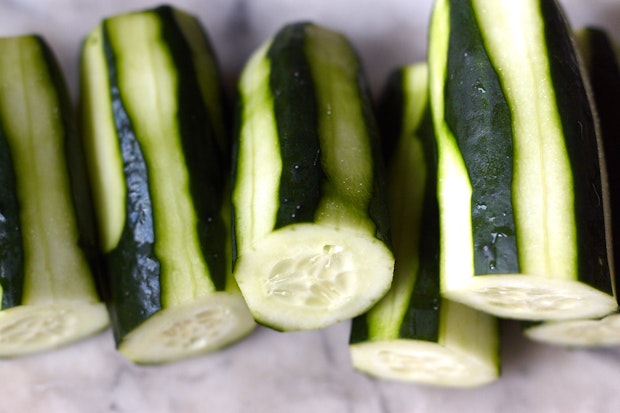 Half-peeled Cucumbers