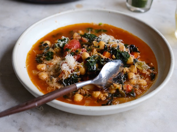 Simple Farro & Bean Soup