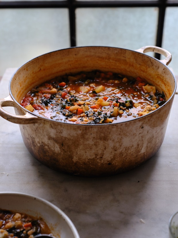 Simple Farro & Bean Soup