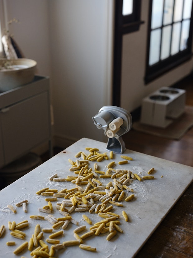 Cavatelli maker, Makarounes (a form of Cavatelli) This is a…