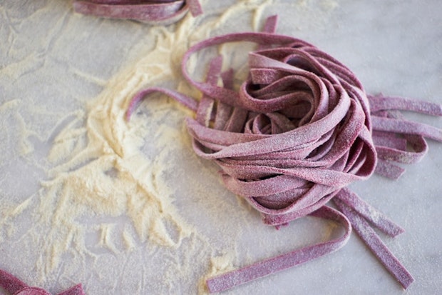 Homemade pasta Beet Fettuccine