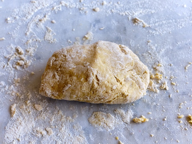 Homemade Pasta Dough Before Kneading