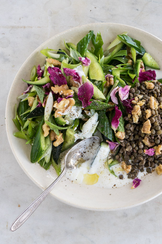 Snap Pea–Radish Salad with Herbed Yogurt Recipe - Joshua McFadden