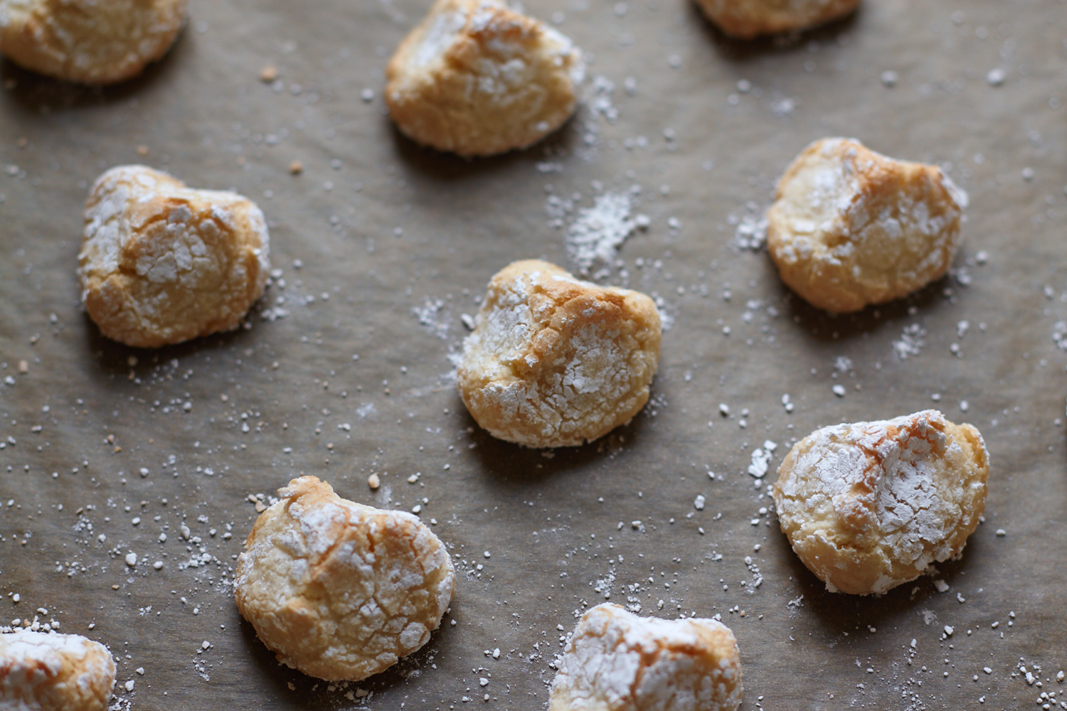 Limoncello Macaroons on A Baking Sheet