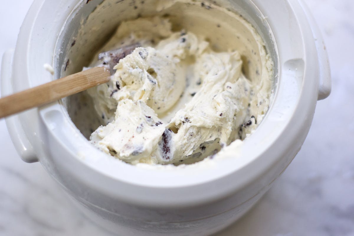 Fresh Mint Chip Frozen Yogurt