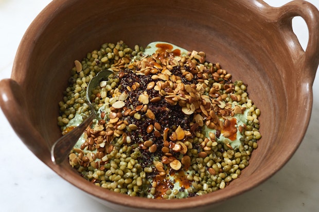 tofu scramble with skillet potatoes in a bowl