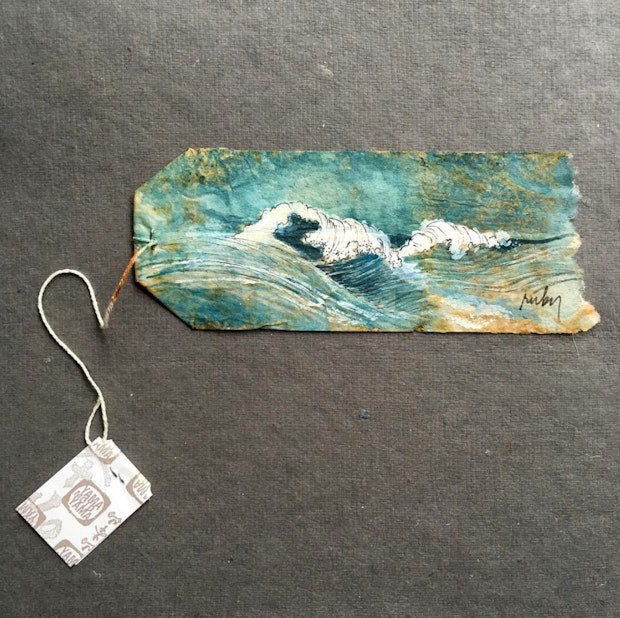 These Intricately Embroidered and Painted Tea Bags are Incredible