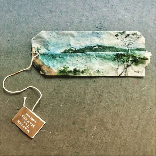 These Intricately Embroidered and Painted Tea Bags are Incredible