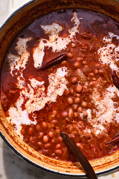 Chipotle Cinnamon Slow-Cooked Coconut Beans
