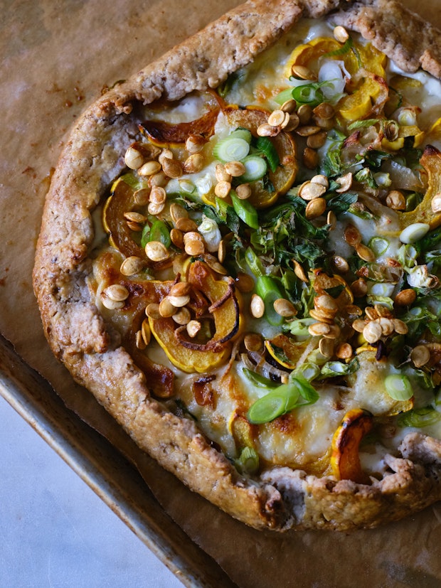 Sourdough Galette as Part of Veggie Thanksgiving spread