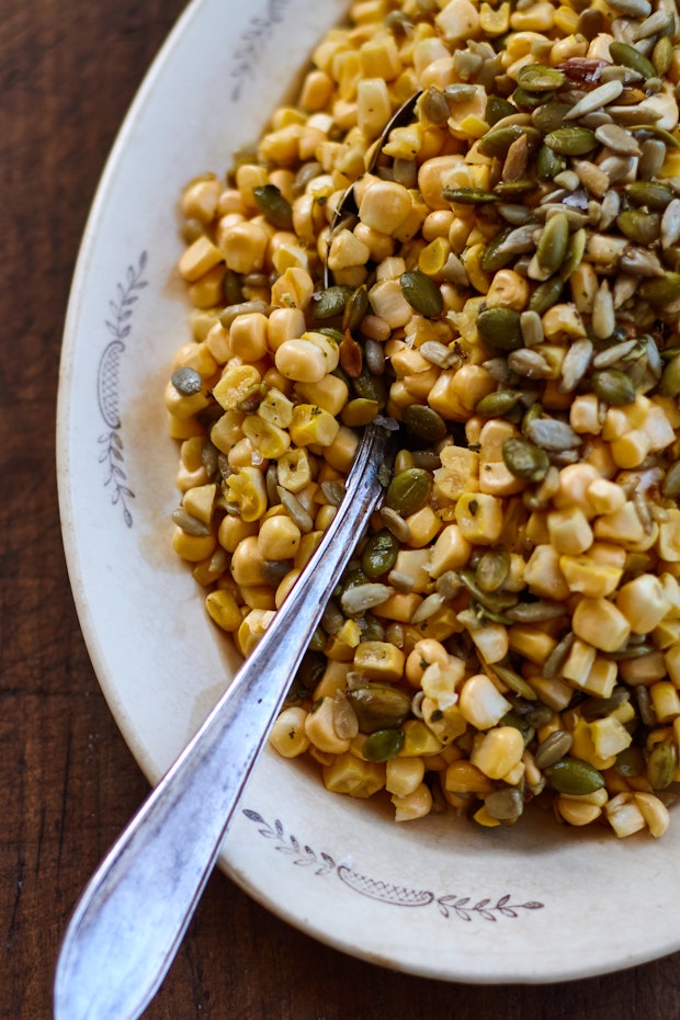 Summer Corn Salad on a Platter