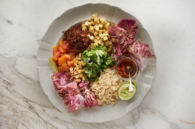 Spicy Rainbow Chopped Salad with Peanuts