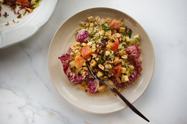 Spicy Rainbow Chop Salad with Peanuts