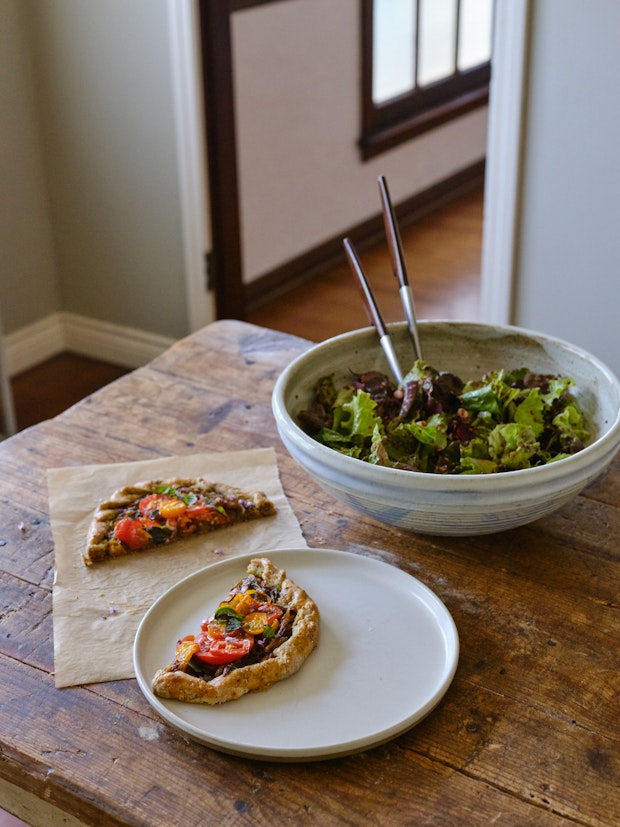 Tomato Tarts with Green Salad