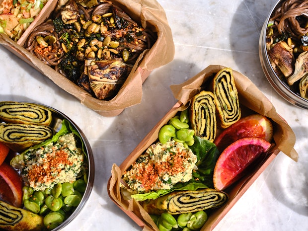 Vegan Tamagoyaki in a Bento Box