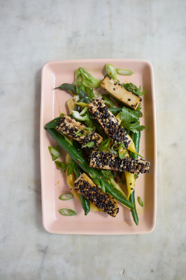 Golden-crusted Sesame Seeded Tofu