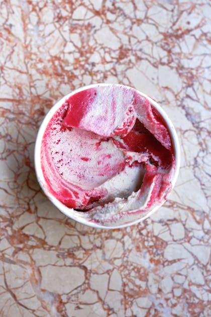 Vegan Berry Swirl Ice Cream
