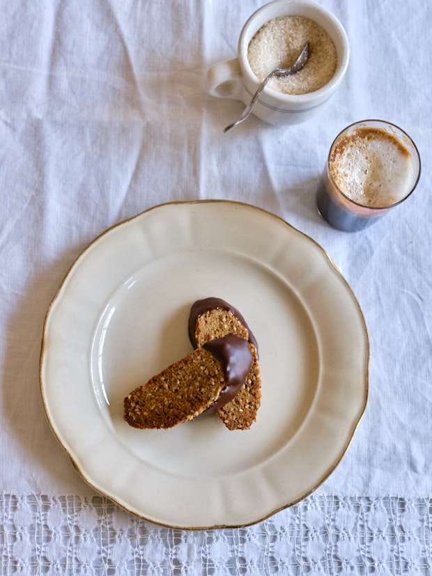 Chocolate Dipped Biscotti Recipe