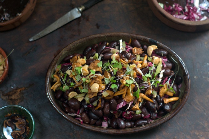 Ayocote Bean Mushroom Salad