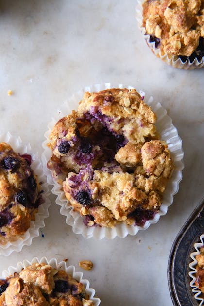 Blueberry Muffins with Lavender