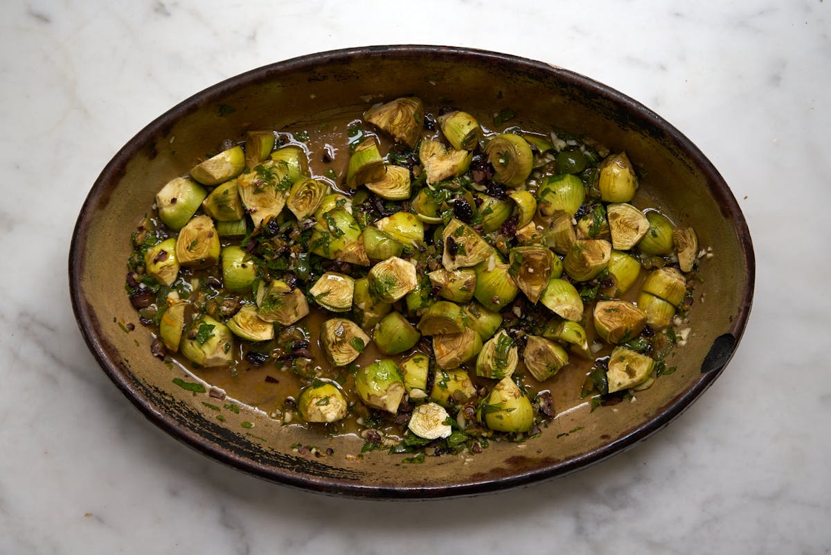 Braised Artichokes with Orange