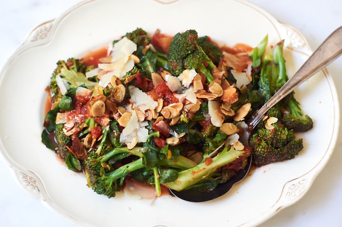 Braised Broccoli with Orange and Parmesan