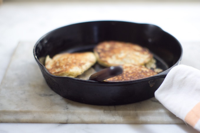 How To Make Pancakes on a Cast Iron Skillet - Bites with Bri