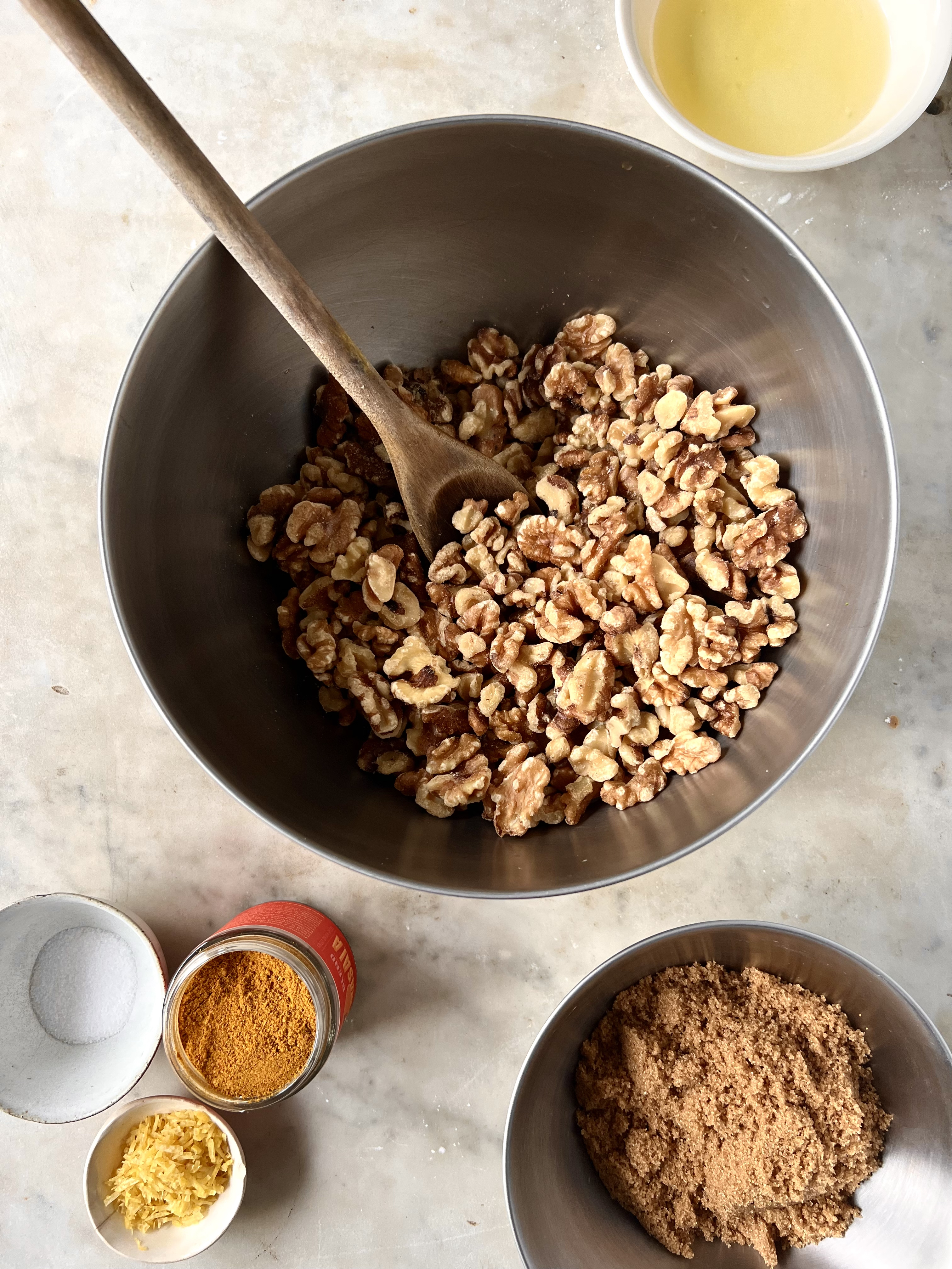 Ingredients for Candied Walnuts