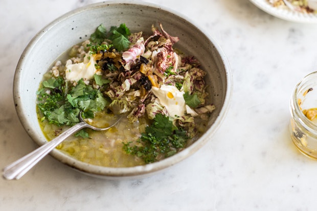 Chicory & Barley Soup