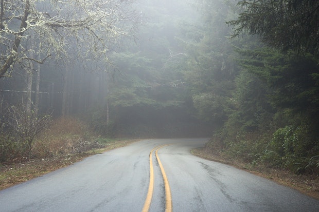 a road leading to a picnic spot in Oregon