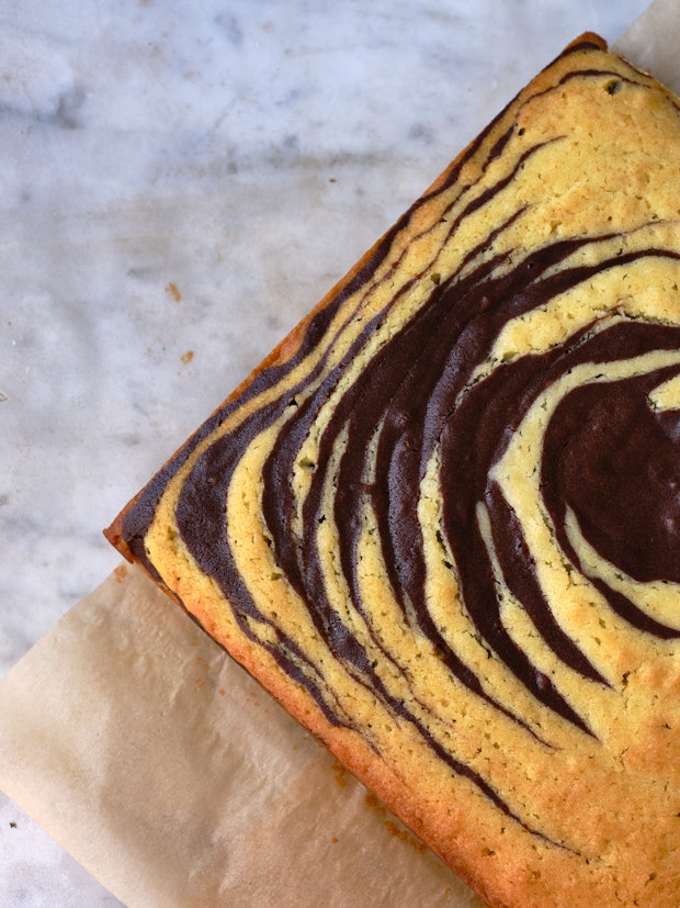 Chocolate Almond Swirl Cake