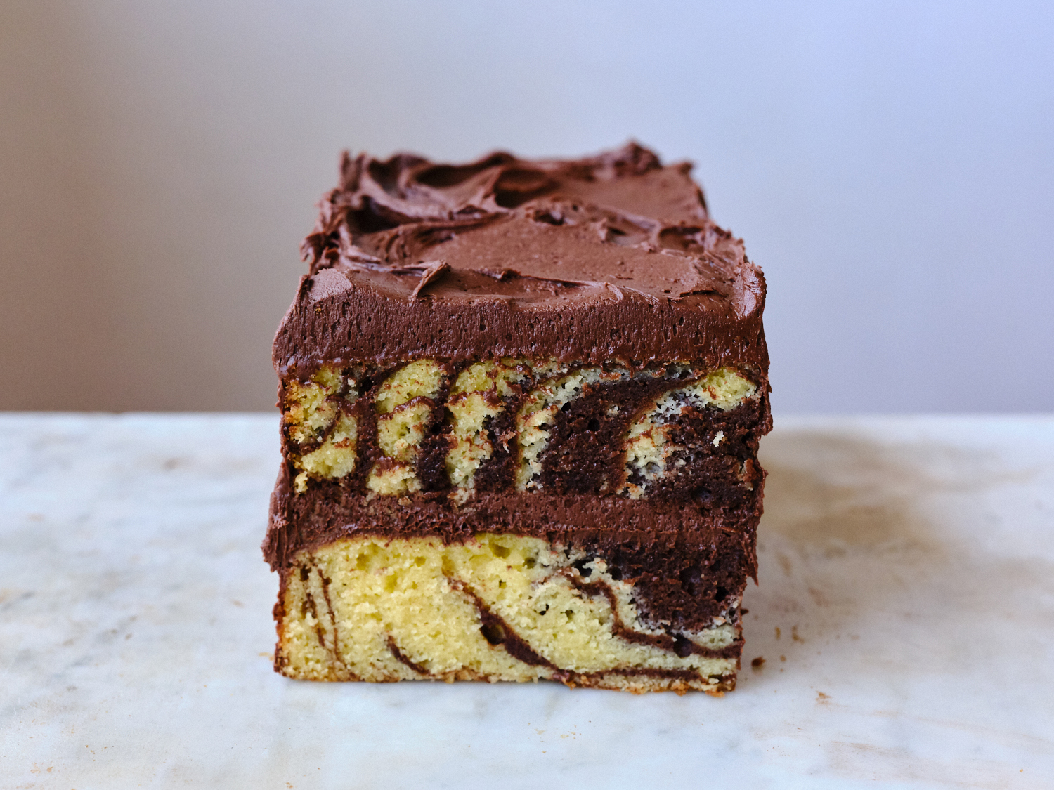 Chocolate Peanut Butter Swirl Cake with Salted Vanilla Buttercream - Food  By The Gram