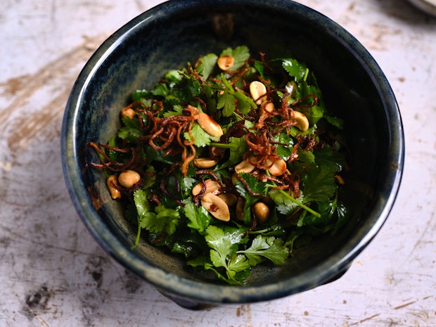 Cilantro Salad in a Bowl