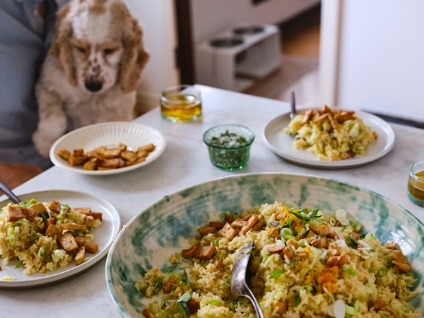 Super Orange Citrus Rice in a Kitchen on a Counter