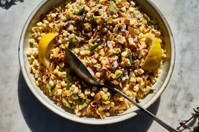 A really great coconut and corn salad