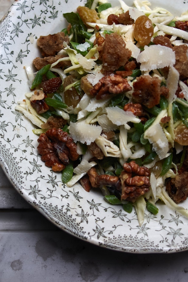 green bean slaw in a bowl