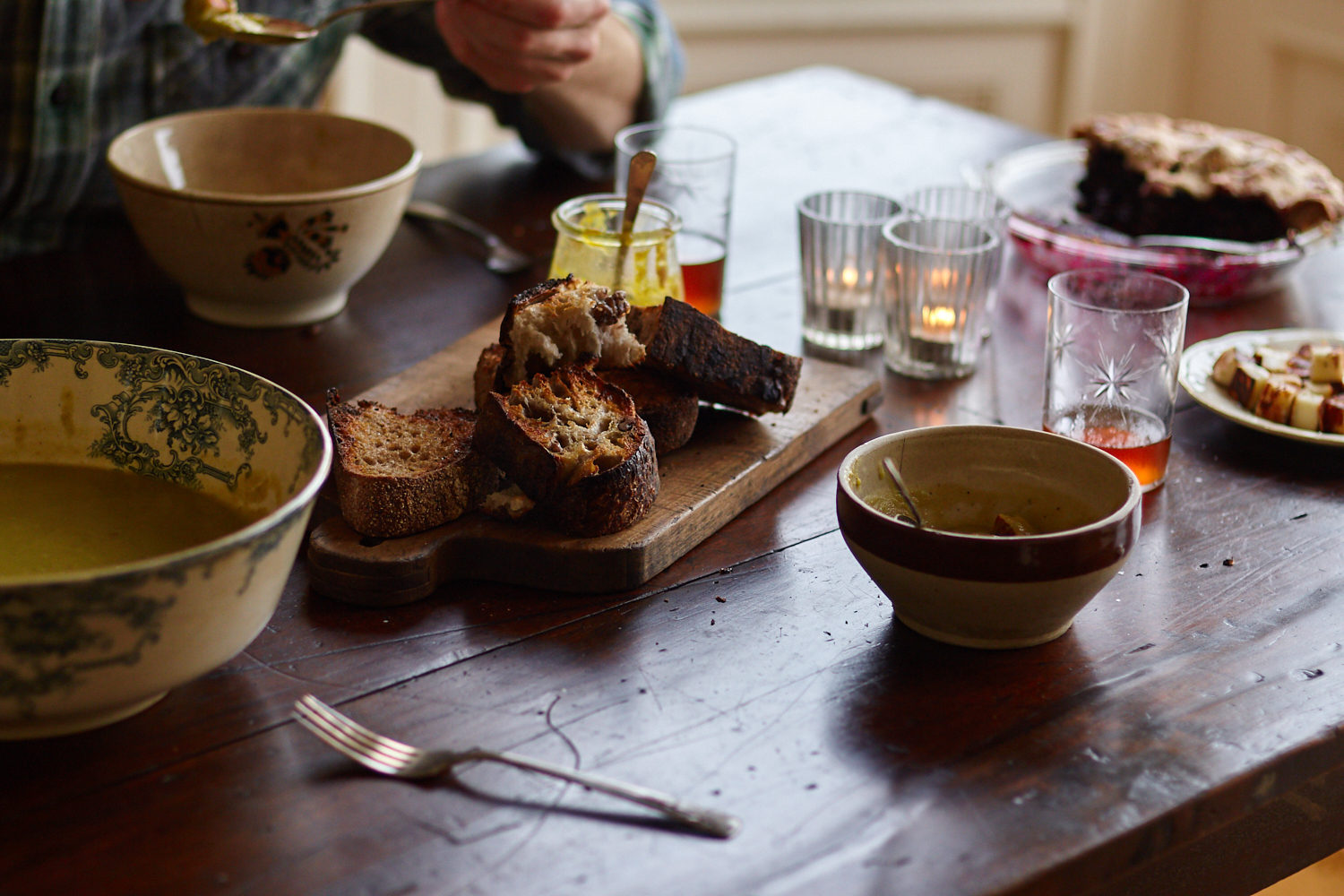 Green Lentil Soup with Curried Brown Butter