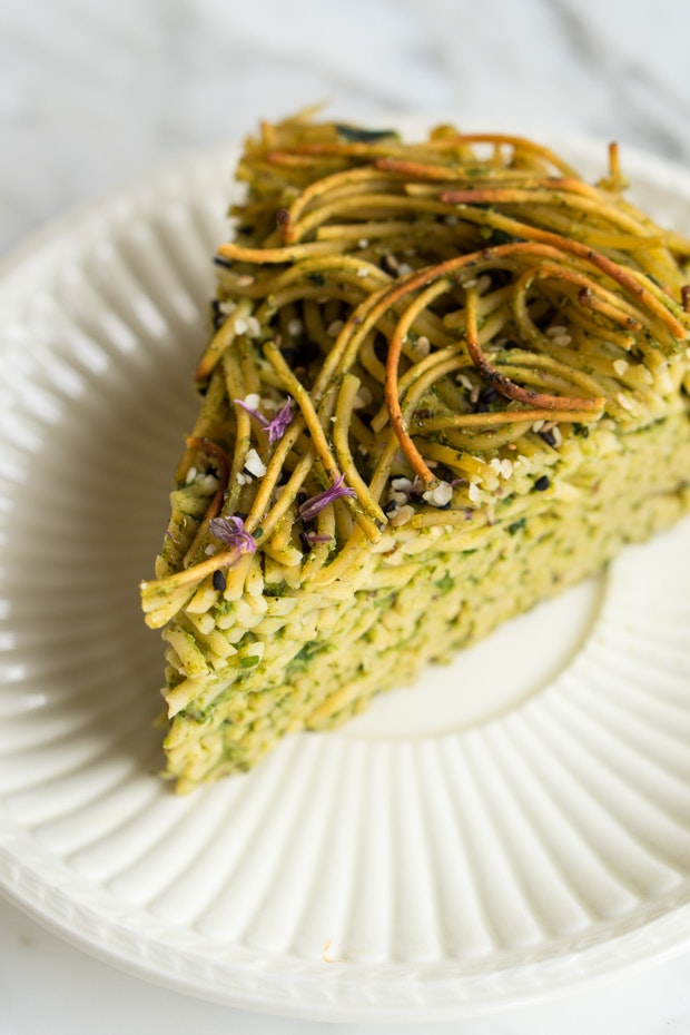 Green Spaghetti Pie Recipe