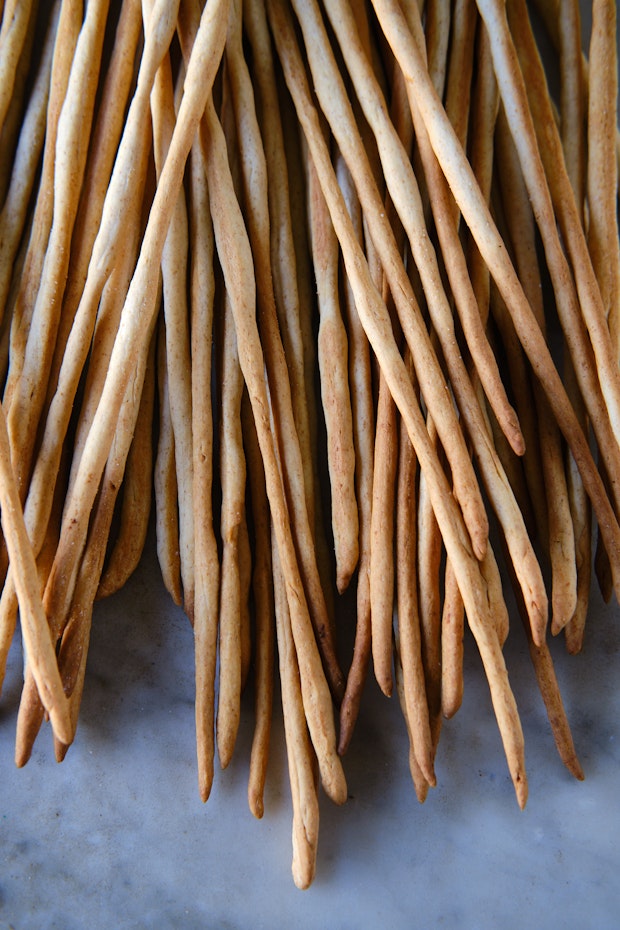 Grissini Italian Breadsticks after baking