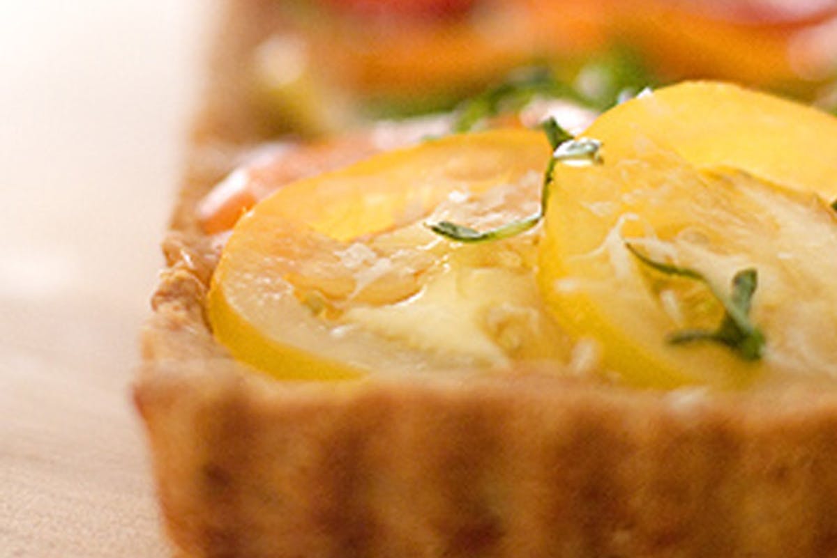 Heirloom Tomato Tart in a Parmesan Crust