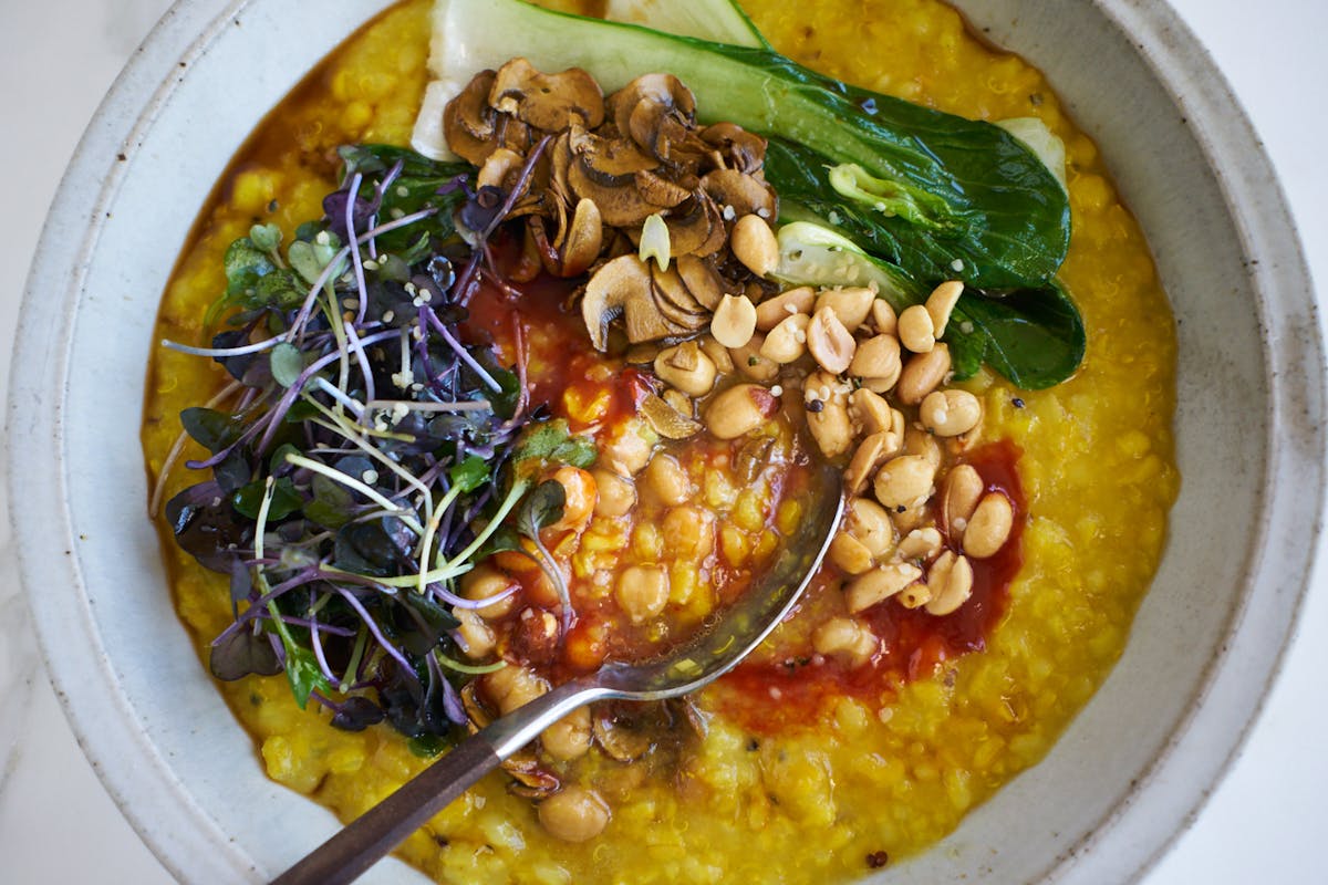 Instant Pot Congee with Brown Rice and Turmeric