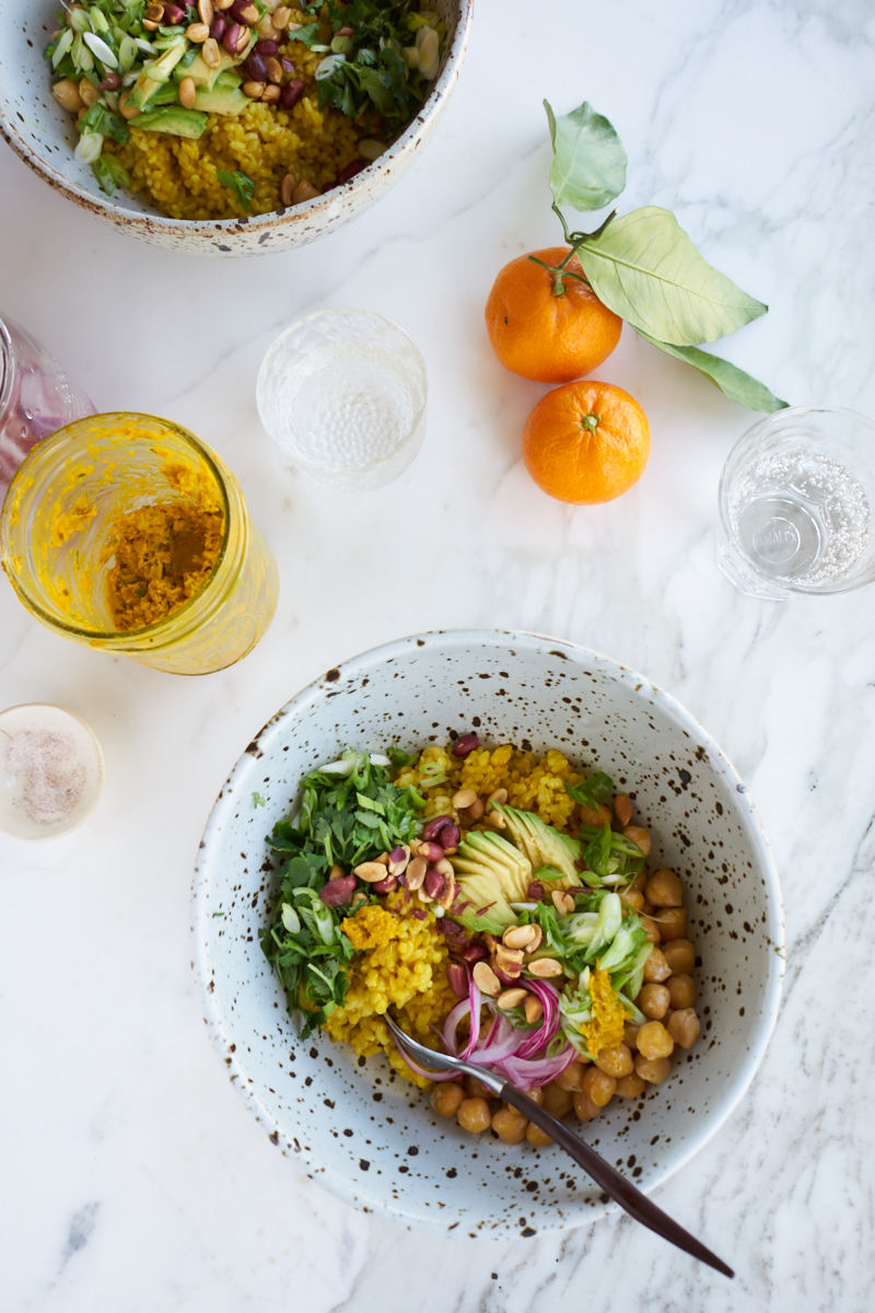 Instant Pot Brown Rice Bowl with Chickpeas