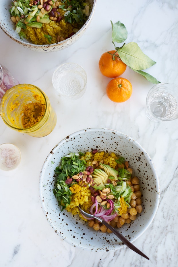 Instant Pot Brown Rice Bowl with Chickpeas