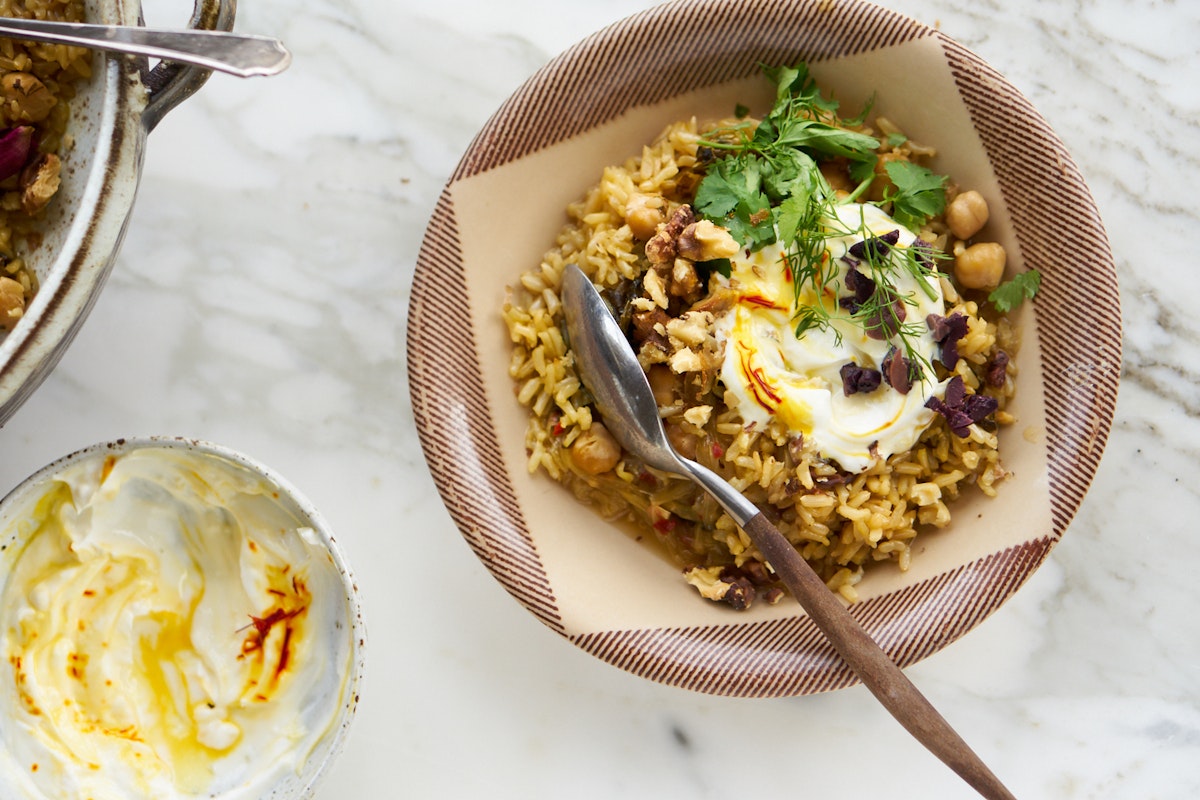 Instant Pot Rice Pilaf With Chickpeas