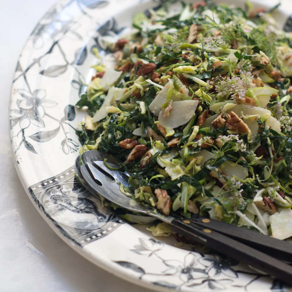 winter greens salad with pecorino dressing If you need the perfect salad for thanksgiving and/or all fall dinner parties bookmark this! Winter Greens with Pecorino is my EVERYTHING. Comment WGC recipe to get this straight to your inbox